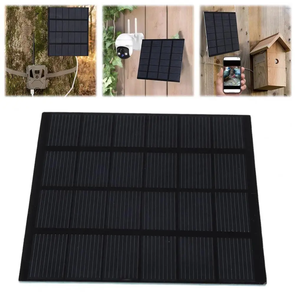 

2025 Portable Solar Panel Charger High Conversion Efficiency Universal Outdoor 1.5W 6V Emergency Power Panel for Phones Fans