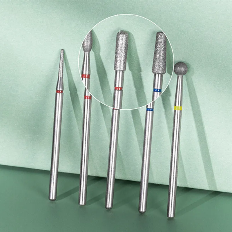 

Cuticle Clean Nail Drill Bits 5 Types Diamond Manicure Drill Bit for Nails Gel Polish Remover Cutter Nail Art Accessories