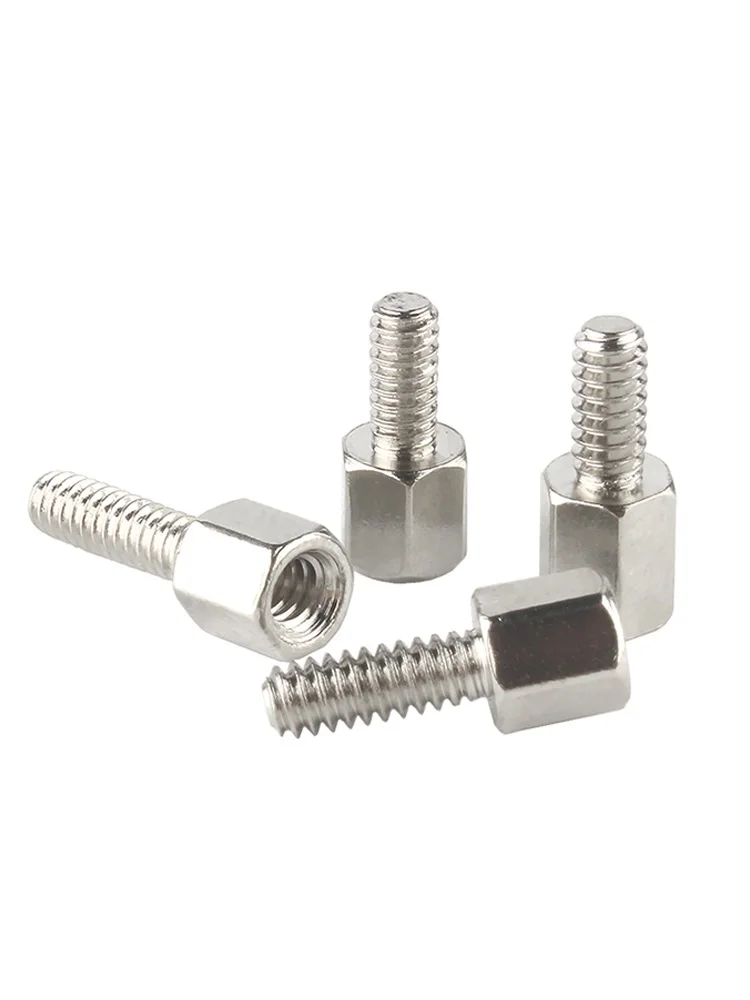 4#-40 Copper / Iron Nickel Plated / 304 Stainless Steel Hex Standoff Male-Female Spacer Jackscrew for PCB Board