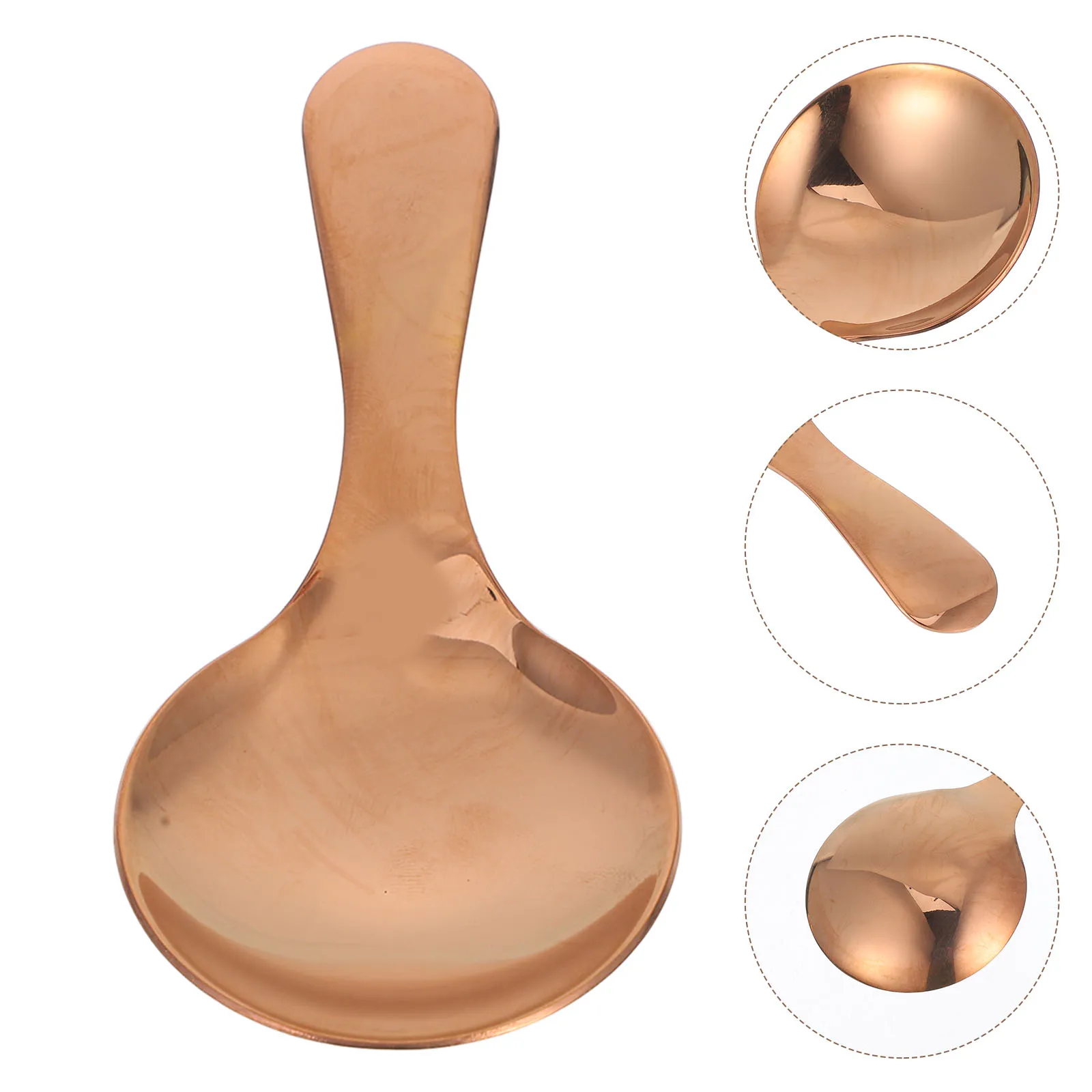 

5 Pcs Stainless Steel Mini Spoon Ice Cream Spoons Tablespoon Rose Gold Bath Salt Scoop