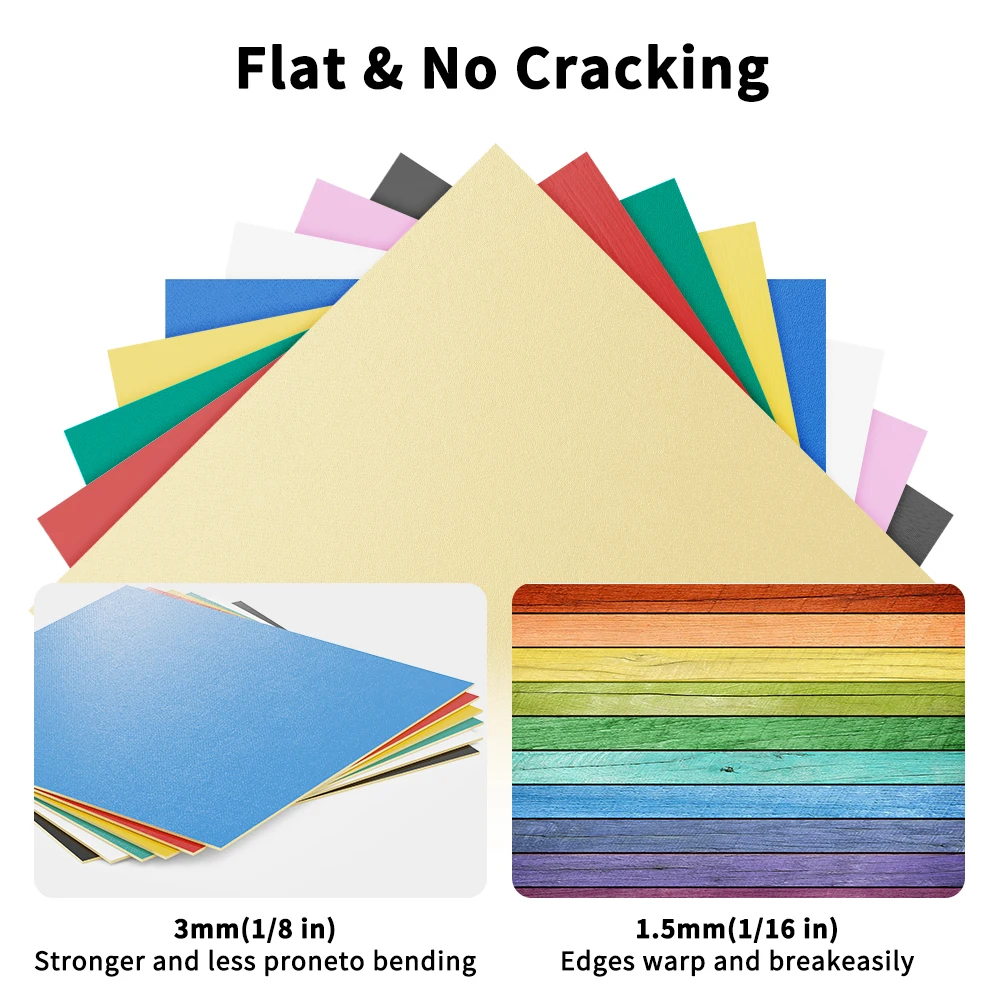 8Pcs 8-Color Plywood 300x300x3MM Colored Wood Board For Laser Engraving Machine DIY Wood Craft Model Making Basswood Board