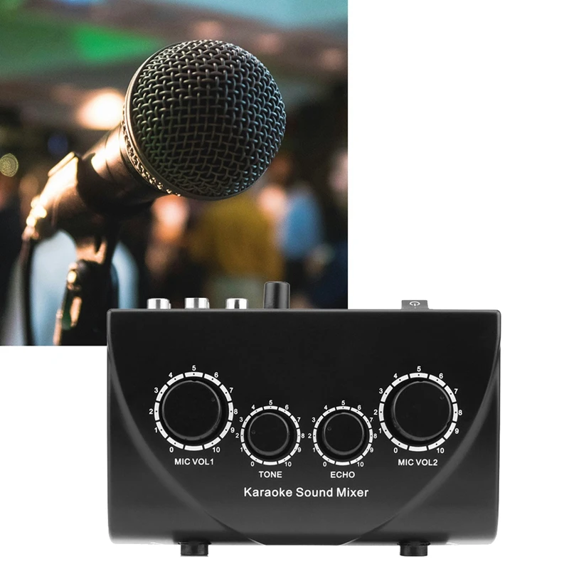 Karaoke-Sound-Mixer-Portable-Sound-Mixer-Professional-Audio-System-Karaoke-Dual-Mic-Inputs-Audio-Sound-Mixer-US-Plug-A Y41A
