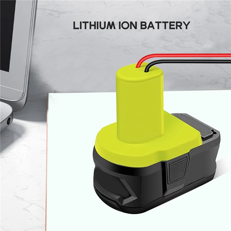 ABHU For Power Wheels Battery Adapter For Ryobi One+ 18V Li- Battery, Power Tool Battery Converter With 12 Gauge Wire