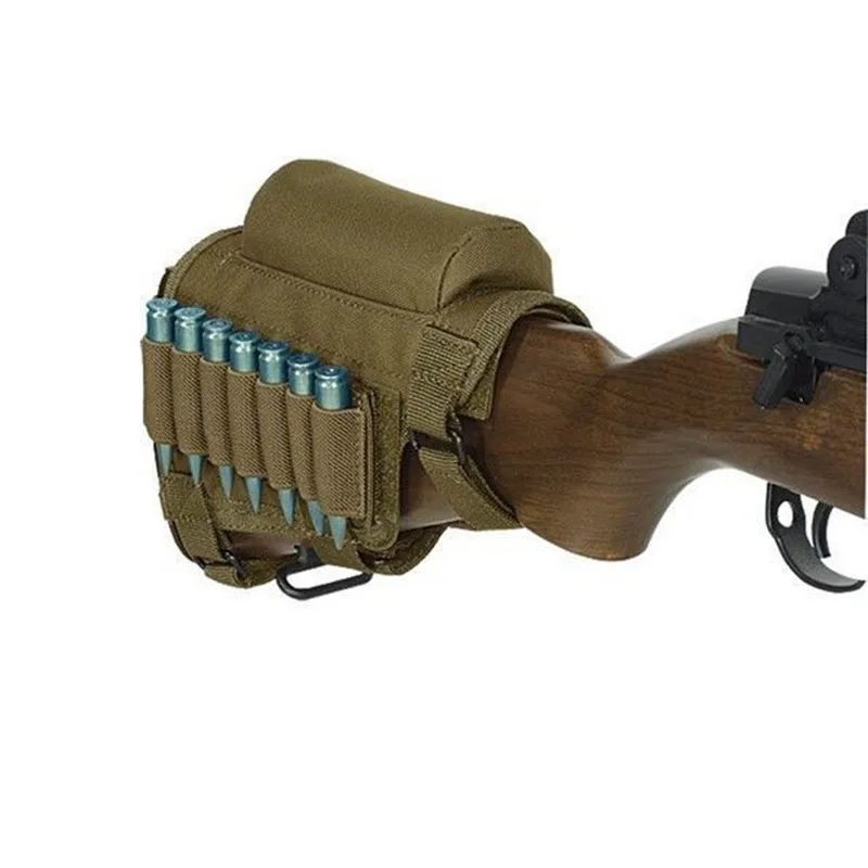 Nylon Tactical Nylon Buttstock Pouch Hunting Shooting Game Rifle Accessories Cheek Shell Cartridges Holder Carrier