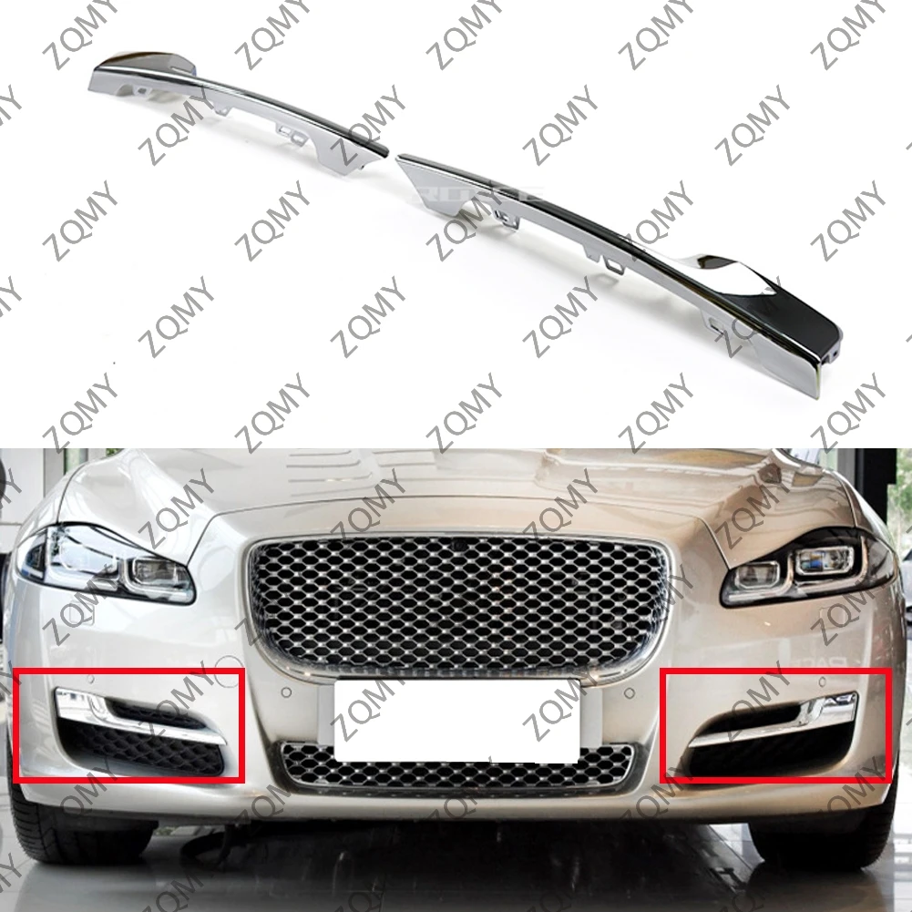 

1pcs Car Front Side Grille Lower Bumper Molding Chrome Trim For Jaguar XJ 2016 2017 2018 2019 2020 2021 ABS Plastic C2D43044