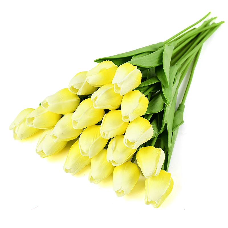 Ramo de tulipán Artificial de 35 cm, 10/5 Uds., flor falsa de espuma PE para decoración de ceremonia de boda, decoración de ramo de jardín para el