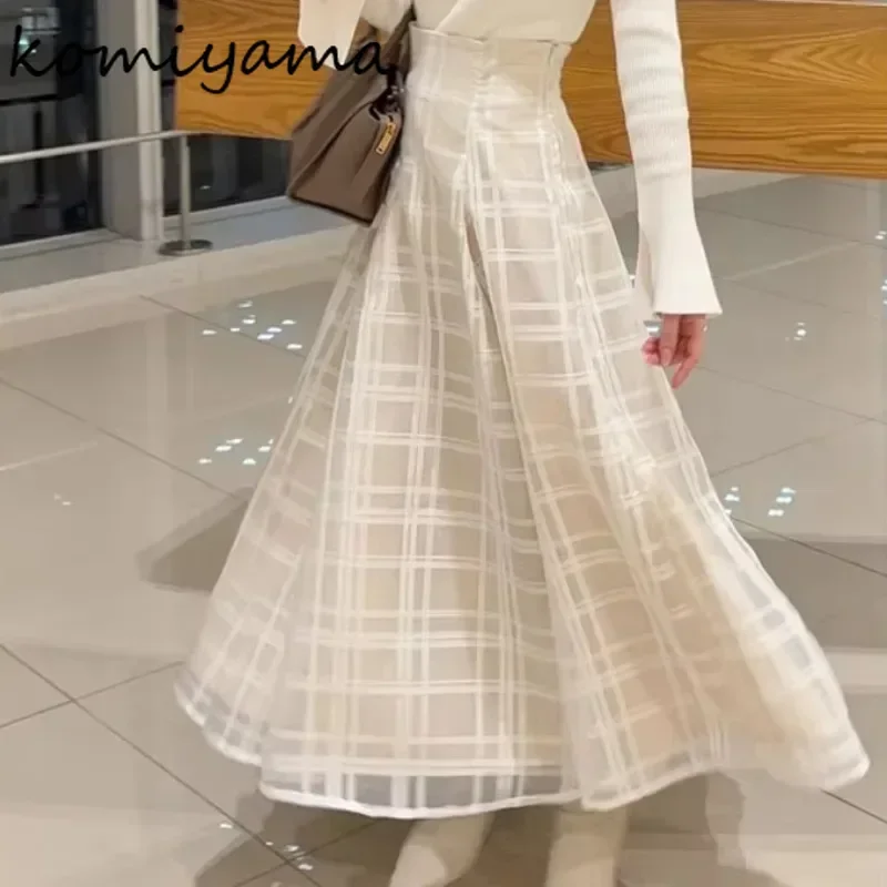 

Japan Style Plaid Faldas High Waist A-line Ropa Mujer Spring Autumn New Skirt Woman 2025 Skirts Sweet Elegant Tunic Falda