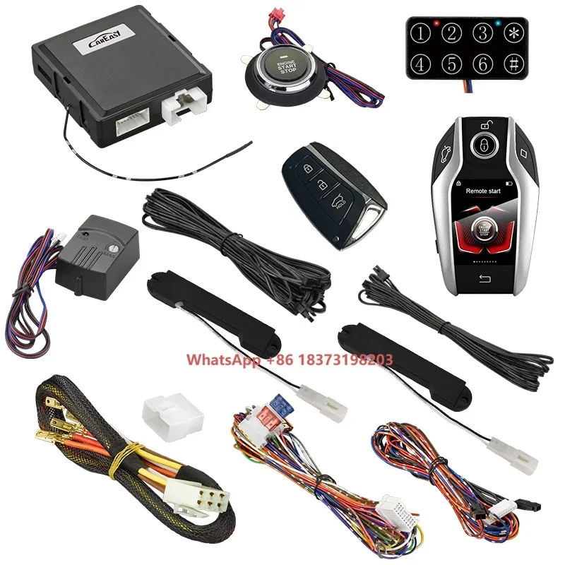 LCD Smart Car Key PKE Keyless Push Button Engine Start Remote Starter PKE Car Alarm with Smart Key
