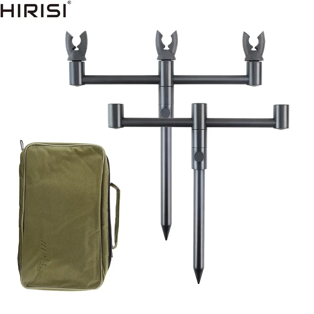 Carp Fishing Rod Pod Set Buzz Bar and Bank Sticks With 3 Rod Rest Head Portable Fishing Bag