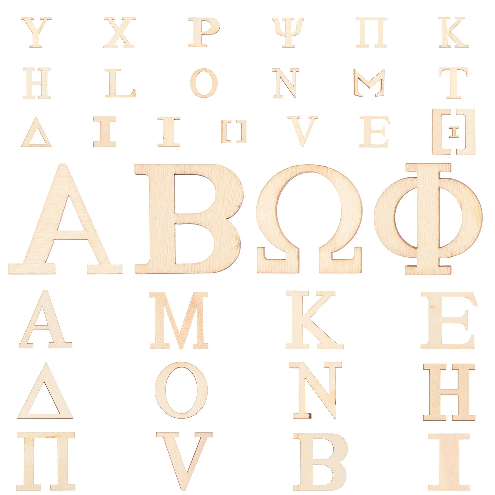 

72Pcs Wooden Letters for Crafts Alphabet Wood Cutouts Smooth DIY Craft Supplies Decorative Wood Pieces for Painting Staining