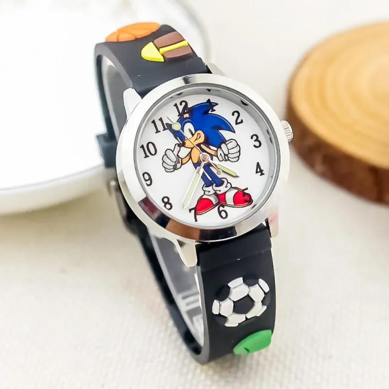 New Children's Cartoon Sonic Watch Toy Hedgehog Outdoor Sports Quartz Watch Electronic Toy for Elementary School Boys. view 2