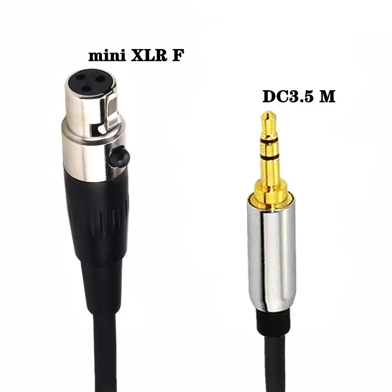 3.5mm Stereo Audio Mini XLR Female 1/8 "TRS To 3-Pin Mini XLR Female Headphone Audio Cable