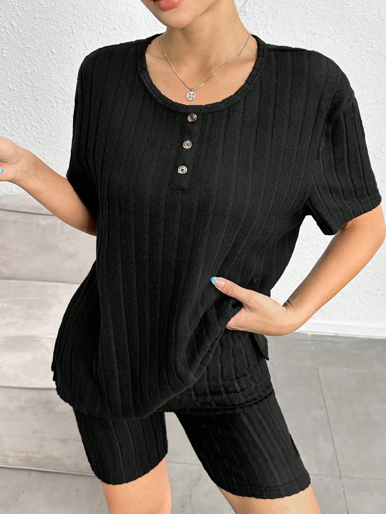 Standard Size Autumn Women's Pajamas, Simple Solid Color Comfortable Sportswear That Can Be Worn Outside, Loungewear Set for Women