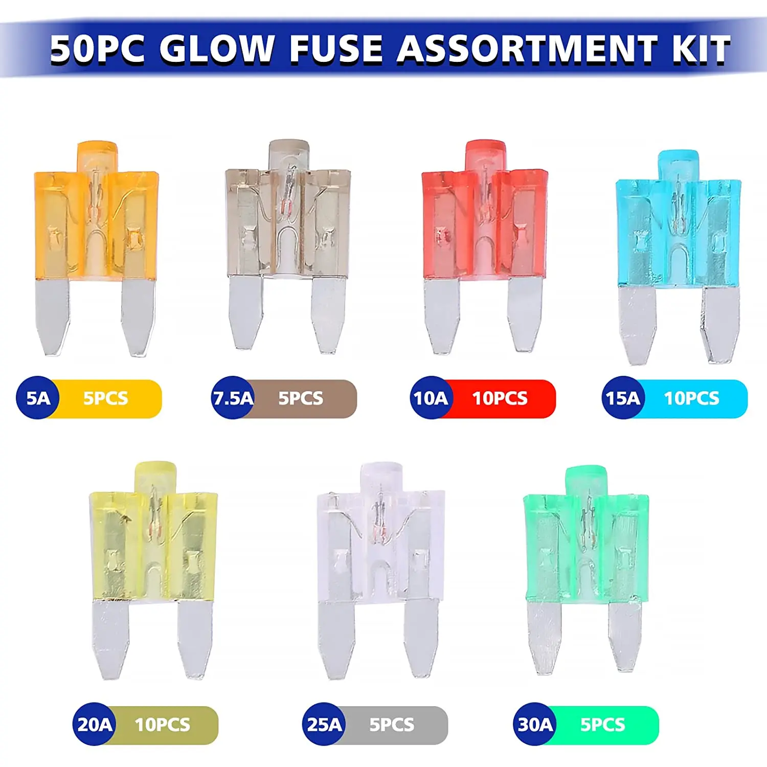 

Mini Blade Auto Fuse In Blowing Intelligent Automatic Light 50PC