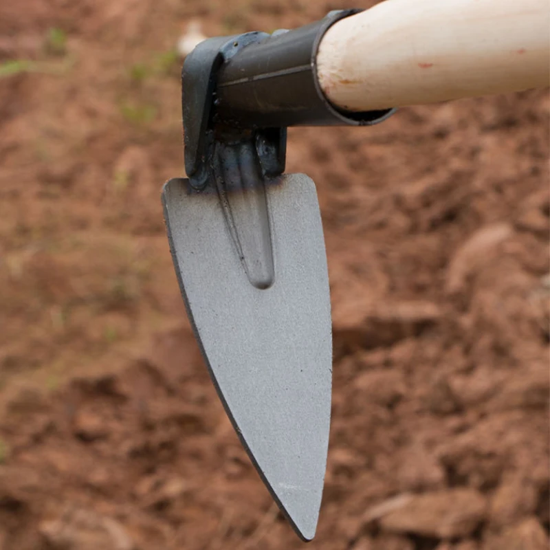 Durable Garden Hoe Household Outdoor Farming Tools Forging Weeding Hoe for Digging Soil Planting Vegetables Flowers