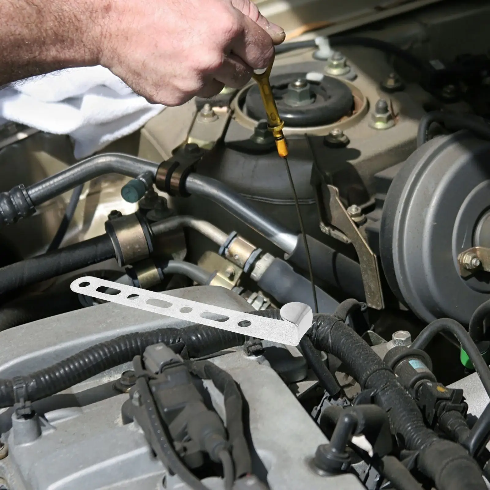 

Induction Support Aluminum Alloy Bracket Secure Stable Car Air Intake Mount Adjustable Clamp Power Supply Holder