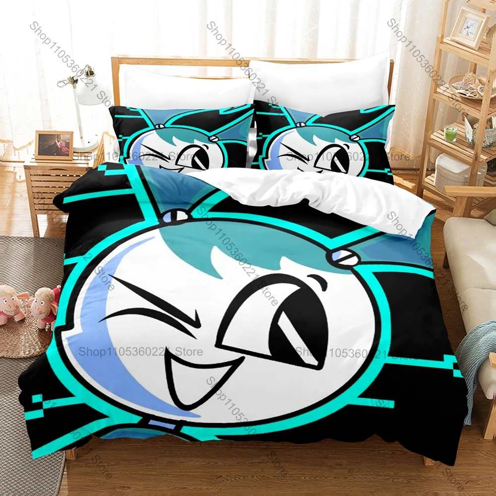 Jenny Wakeman Bedding Set Duvet Cover + 2 Pillowcases My Life As A Teenage Robot XJ9 Cartoon Bedroom Decor