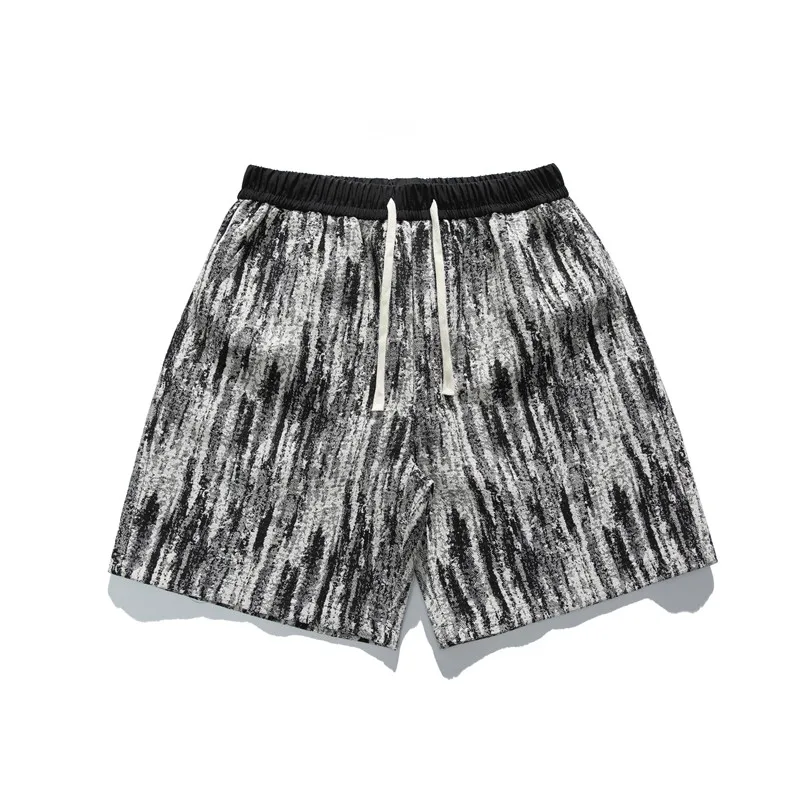 

Spring Summer Shorts Men's Fashion New Beach Shorts Sports Drawstring Pocket Printed Loose Casual Five-point