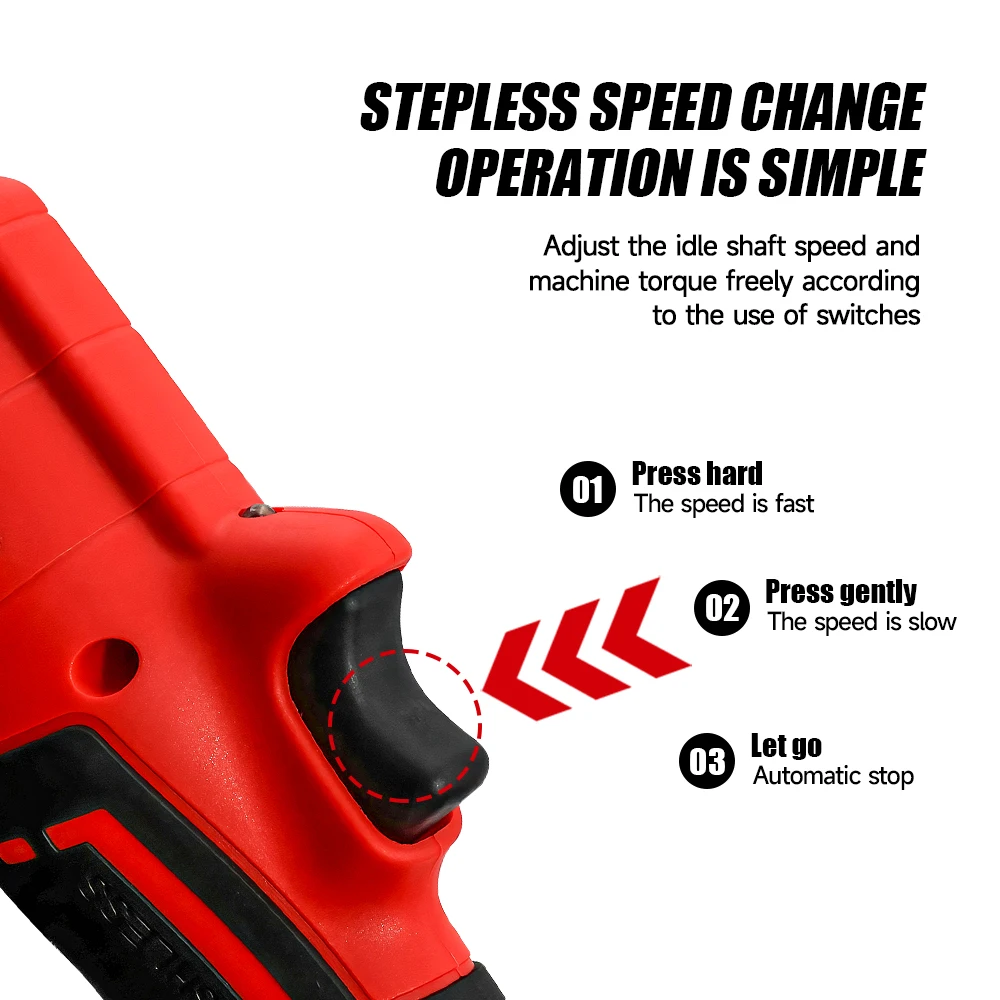 3/8 Inch Brushless Electric Wrench 6" Extended Cordless Electric Ratchet Wrench Car Repair Tool For Milwaukee 18V Battery Pin