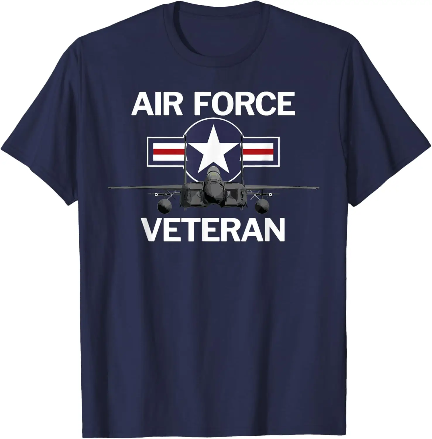 Vintage Roundel and F-15 Fighter Air Force Veteran T-Shirt 100% Cotton O-Neck Short Sleeve Summer Casual Mens T-shirt Streetwear