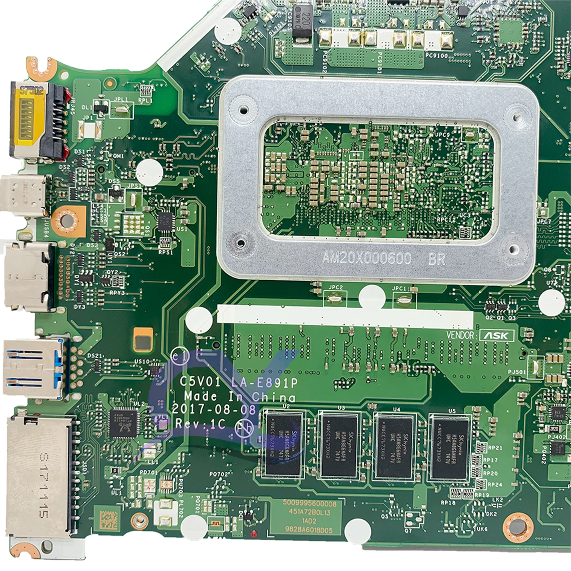 Imagem -05 - Placa-mãe Portátil para Acer Aspire La-e891p A31553 A515-51 C5v01 Notebook Mainboard i3 i5 i7 100 de Trabalho