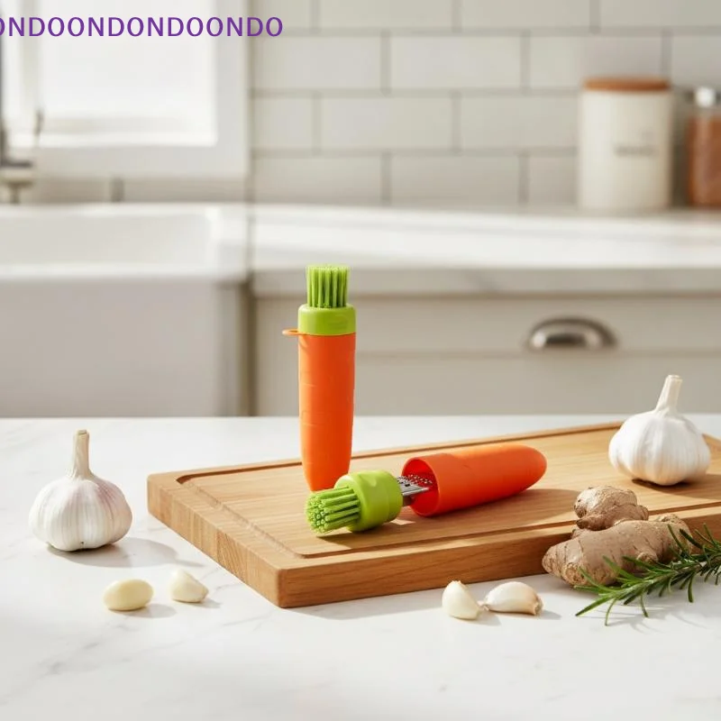 Efficient Ginger Garlic Peeler Brush Carrot Shape Multifunctional Peeling Tool for Kitchen Vegetable Processing