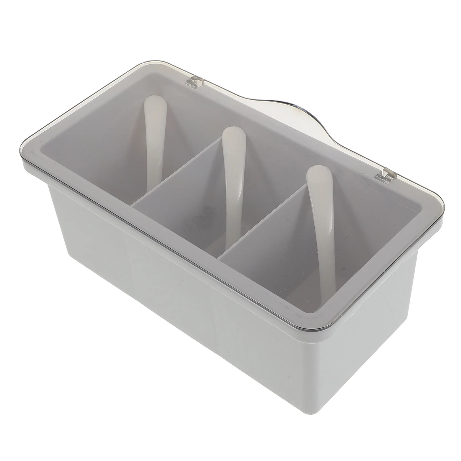 

Seasoning Box 3-Grid Plastic Condiment Container With Spoon Airtight Lid For Salt Pepper Sugar Kitchen Storage Jar Spice