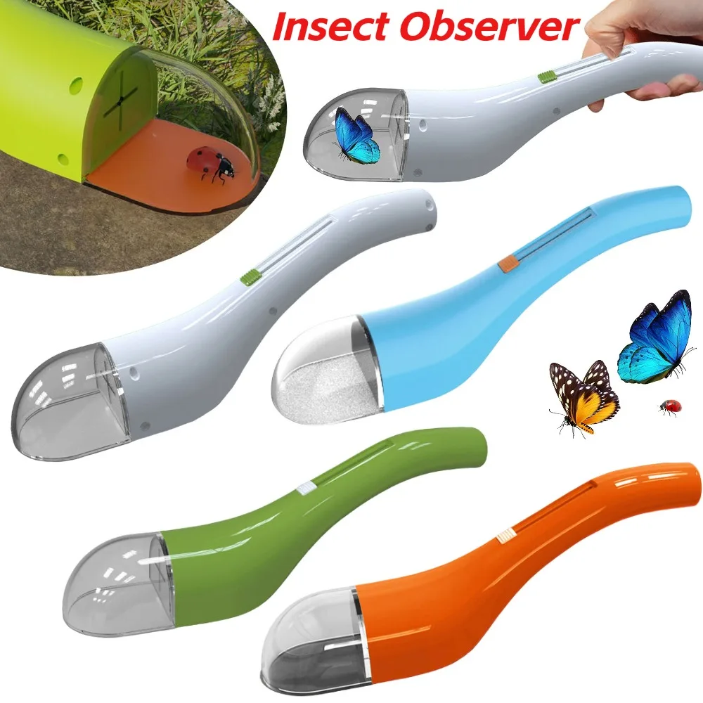 Portable Transparent Insect Catcher Observer for Kids Outdoor Exploration Push Type Bug Observer for Children's Educational Toy