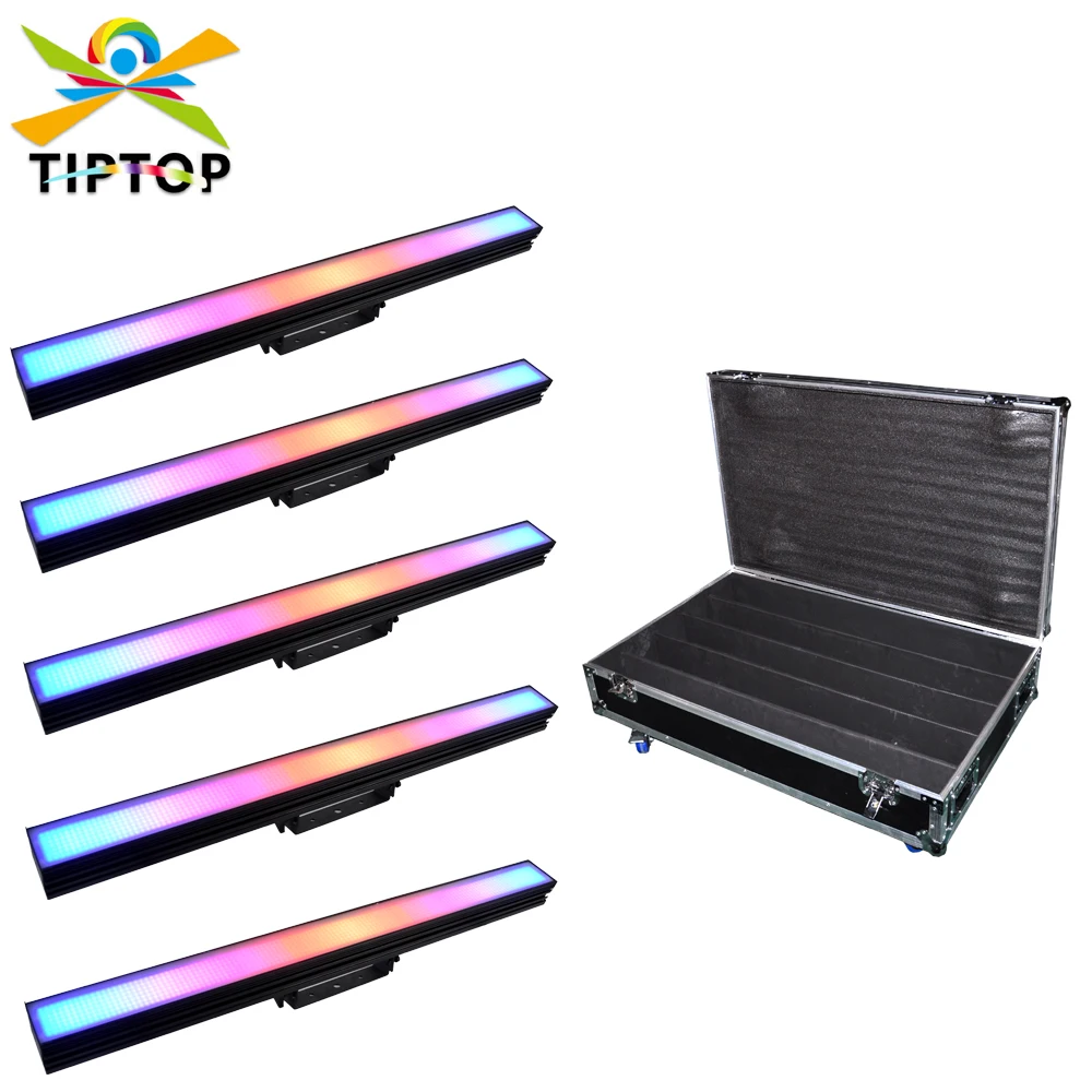 

5IN1 Flight case Packing 300W 896 x 5050 SMD RGBW Led Stage Lighting Bar Wall Washer Dimmer Rainbow Chase Color For Christmas