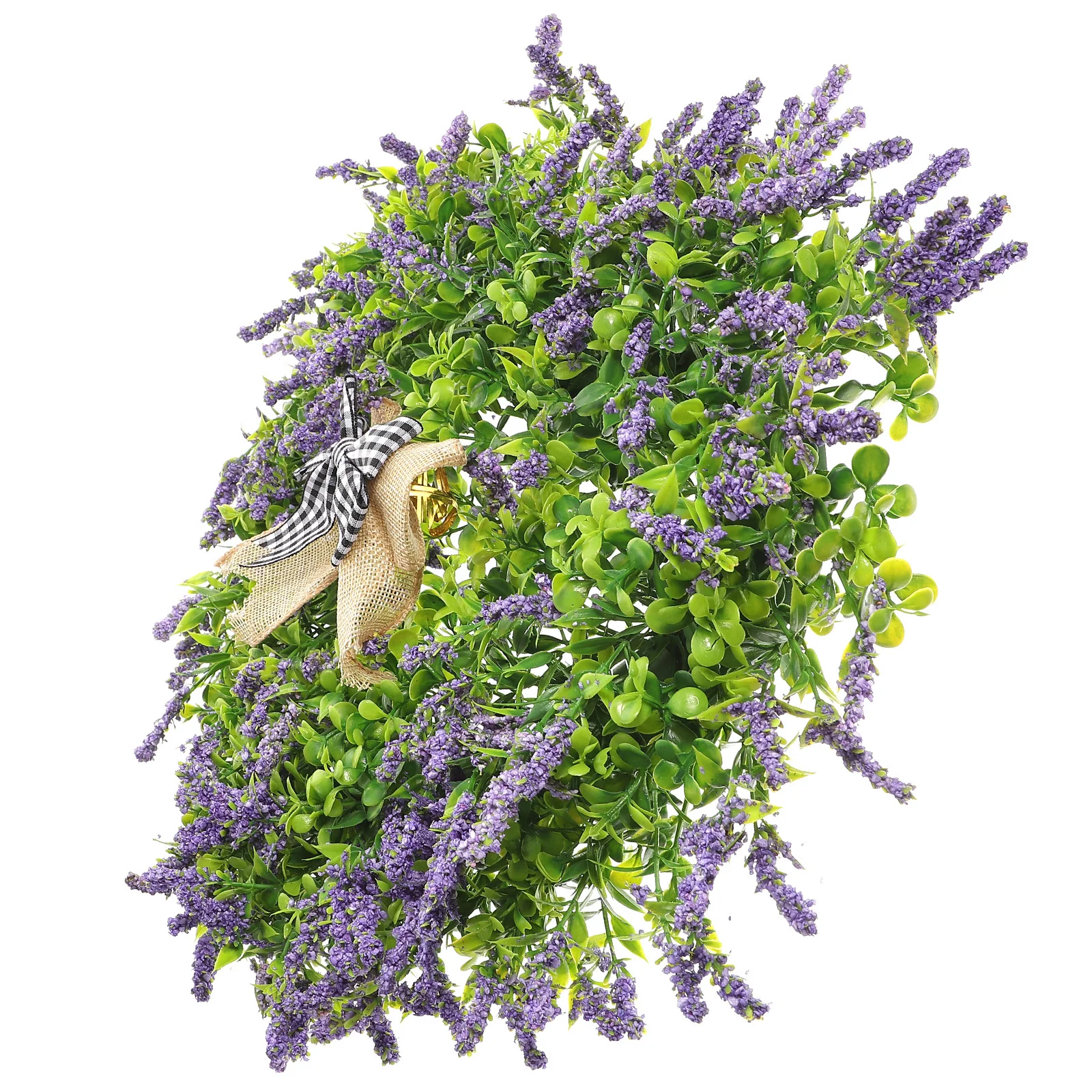 

Fake Lavender Heart-Shaped Wreath Elegant Fresh Color Front Door Welcome Artificial Flowers Spring Wedding Party Decor