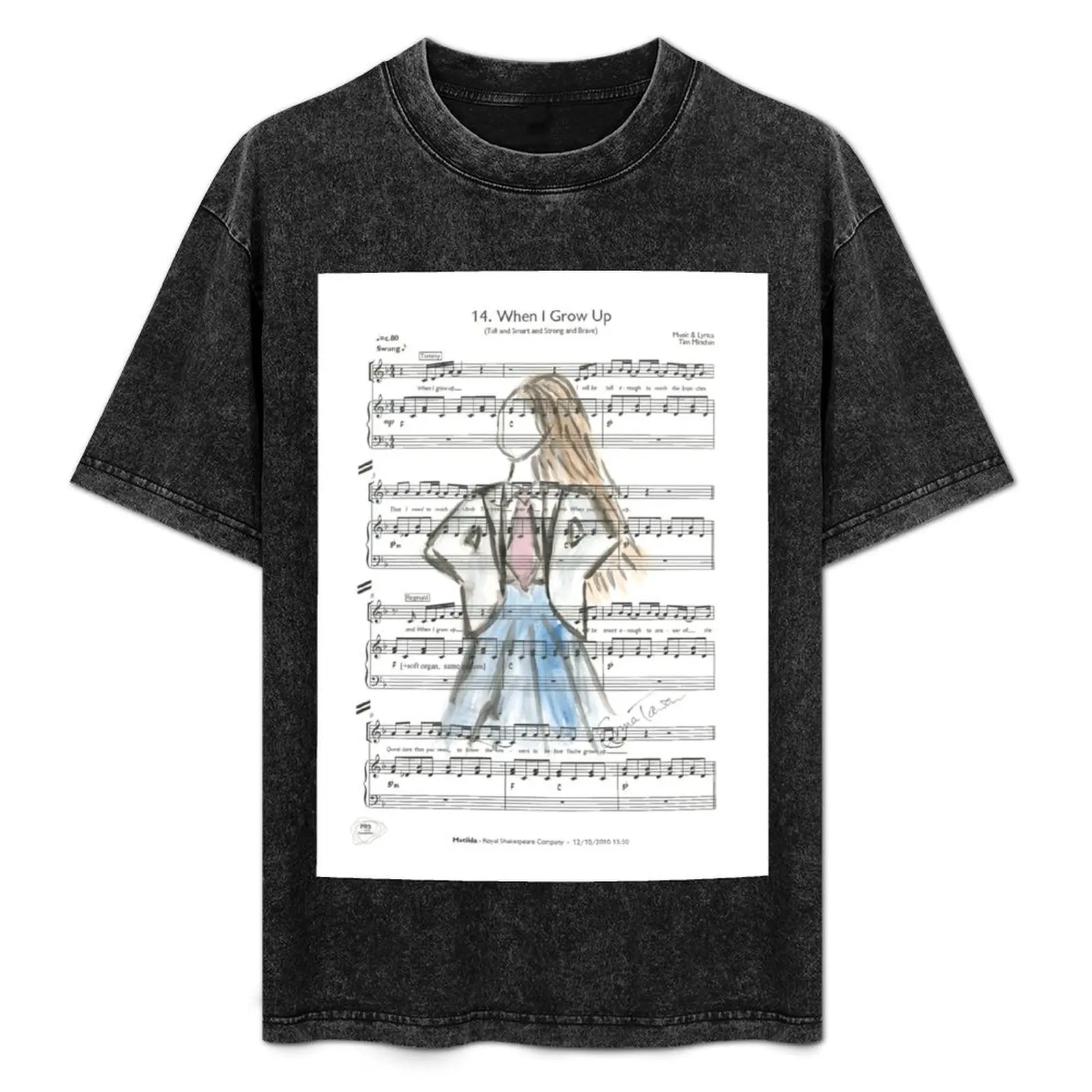 

Matilda - When I Grow Up T-Shirt All Match Print Short Sleeve Top