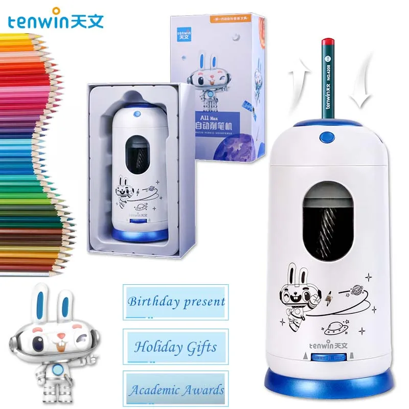 Tenwin New automatic electric pencil sharpener Large capacity pencil sharpener for 7-11.5mm pencil School stationery