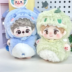 Jumeet 10cm doll clothes shark dinosaur cotton doll clothes labubu wearing cute plush jumpsuit without attributes