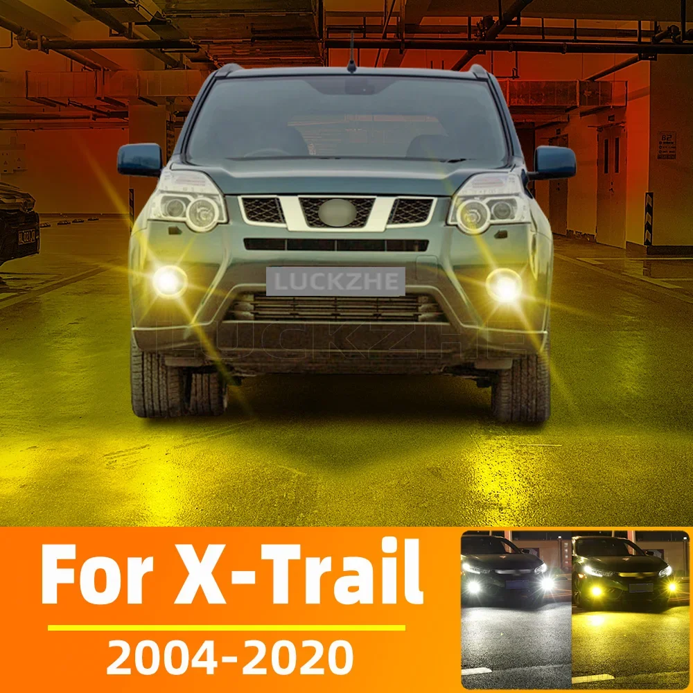 2 sztuk lampa przeciwmgielna LED samochodowa dla Nissan x-trail T30 T31 T32 2004-2015 2016 2017 2018 2019 2020 z przodu światło drogowe