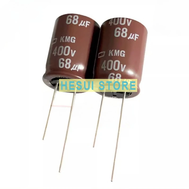 Imported electrolytic capacitor 400V68UF 18X25 black diamond KMG brown 105 degree 350V