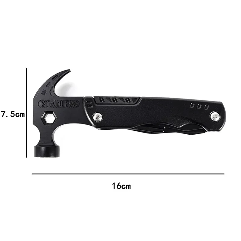 Multifunctional Pliers Multitool Claw Hammer Stainless Steel Tool Outdoor Survival Wire Cutter Camping Knife Wrench Hand Tools