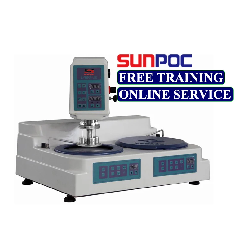 Automatic Precision Metallographic Grinding and Polishing Machine with Double Disc