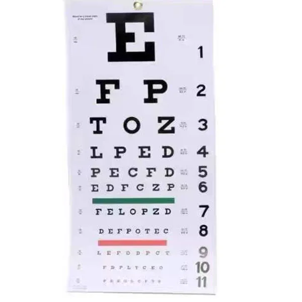 Hang on Wall Optical Snellen Distance Visual Eyesight Tested Chart