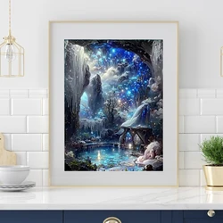 5D Diamond Painting Landscape Full Round Drill Mosaic Fantasy Paintings For Interior 30x40cm