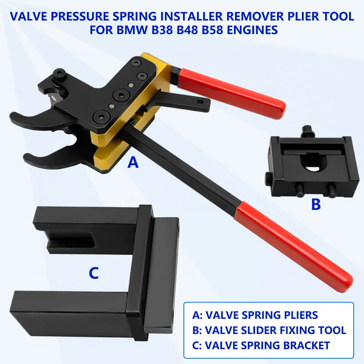 Valve pressure spring installation/removal tool pliers suitable for BMW B38, B48 engine valve spring installer remover