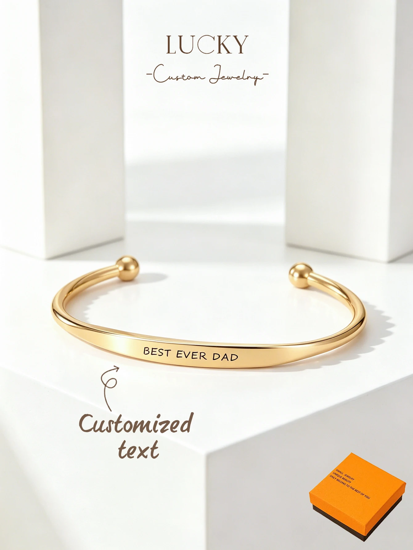 1 DIY custom women's name bracelet, customizable name, simple daily style, product includes gift box, suitable for daily wear
