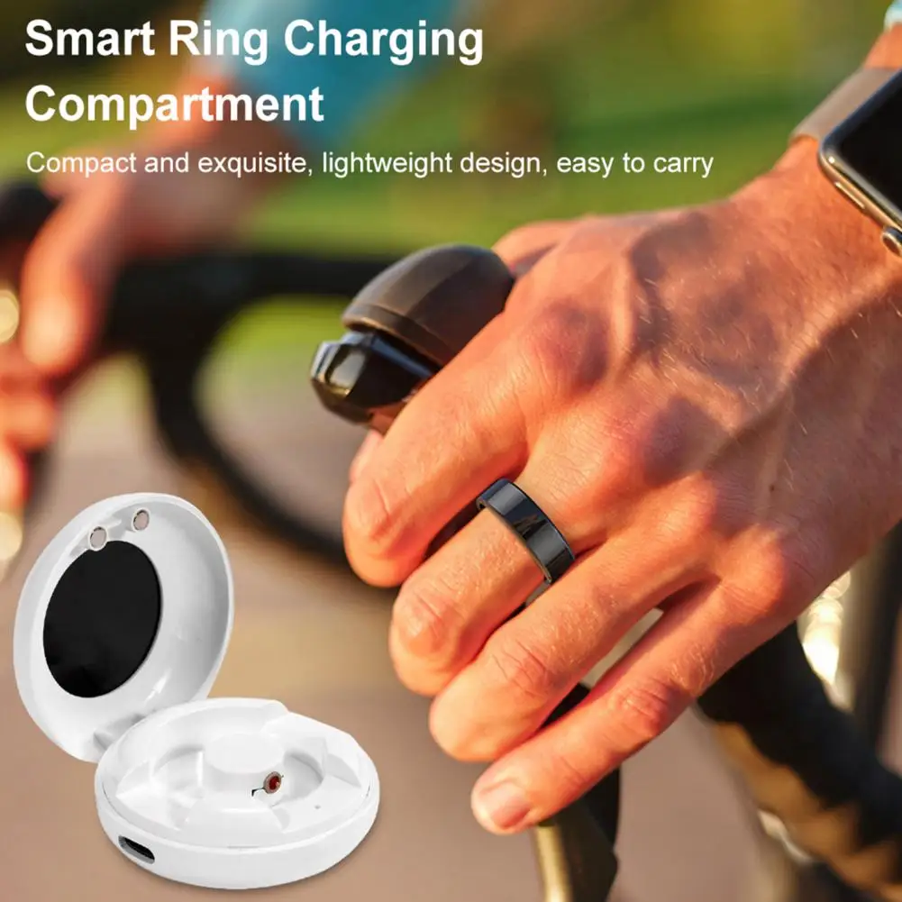 Caricatore per braccialetto intelligente da 5 cm Carica rapida Protezione da sovratensione Scatola per caricabatterie ad anello intelligente portatile compatta per COLMI R02/R06/R11M/R8