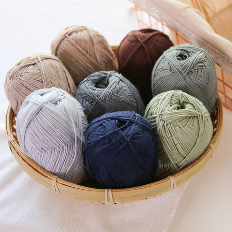 1pcs High Quality Kniting Bamboo Cotton Yarn Bamboo Fiber Cotton Warm Soft Knitting Crochet Knitwear Wool Yarn