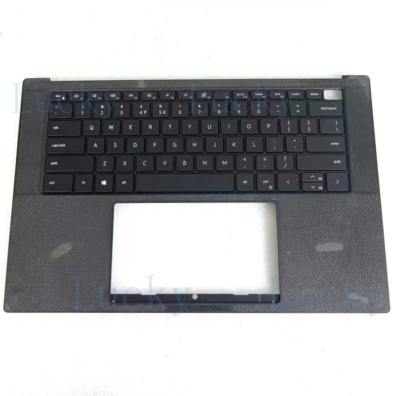 f  DKFWH New Palmrest Upper Case US Intl Backlit Keyboard For Dell XPS 15 9500 9510