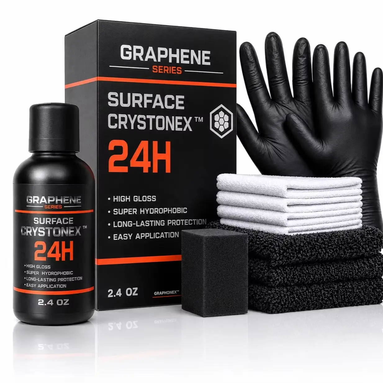 

Graphene ceramic coating 24H –Hydrophobic Car Paint Protection coating Scratch Repair High Gloss Durable