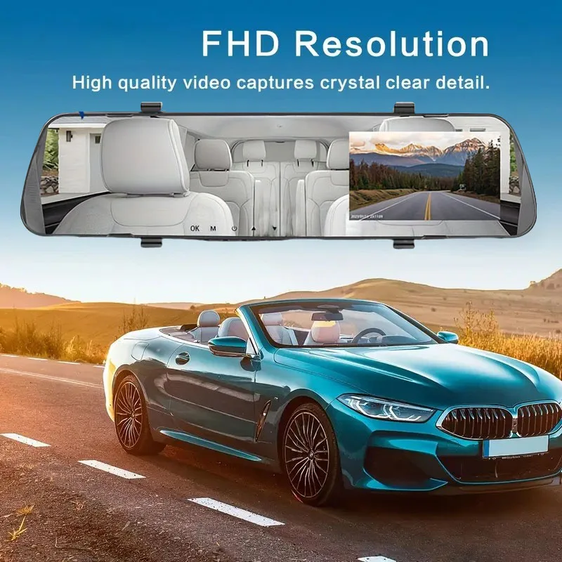 

Двухкамерный видеорегистратор для автомобилей с записью видео 1080P, передняя и задняя камеры для записи в дороге