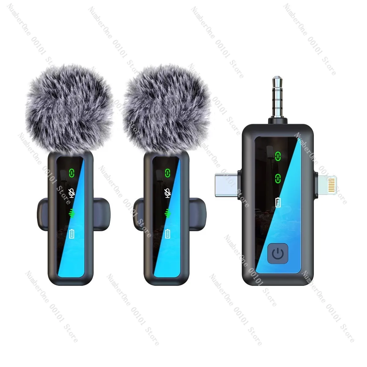 Wireless collar microphone, new H65 three-in-one dual microphone, mobile phone, computer live broadcast Bluetooth mini