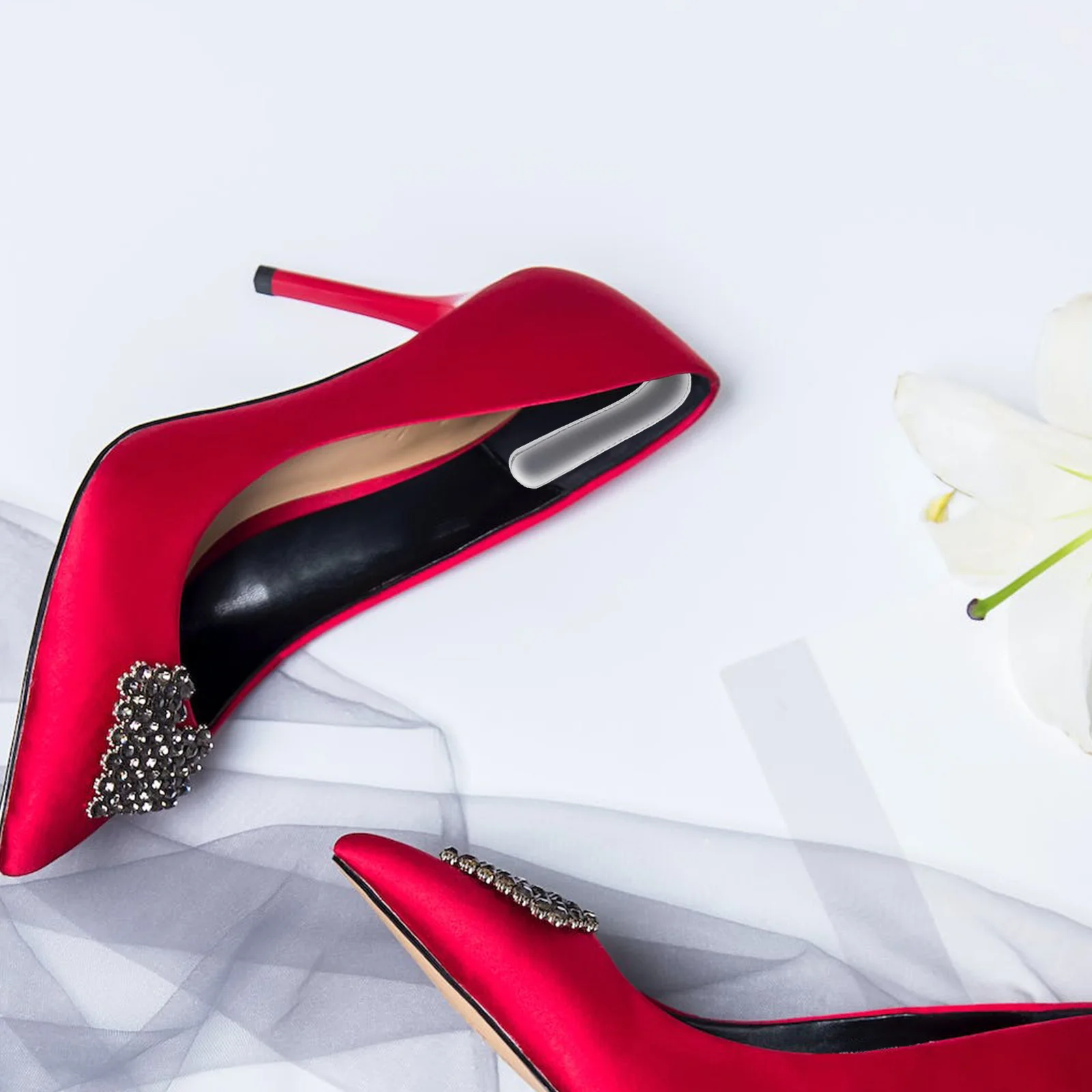 16 szt. Żelowych wkładek chroniących przed otarciem na pięty, ochraniacze do pielęgnacji stóp do wysokich obcasów, wkładki komfortowe do butów, łagodzące bóle zapalenia powięzi podeszwowej