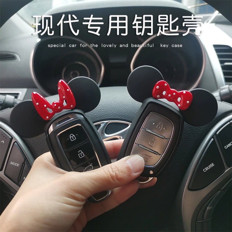 Car Key Case Cover For Hyundai i30 Ix35 Encino Azera Accent TM Palisade Creta I20 Tucson Elantra Santa Fe Solaris ix45 Accessori