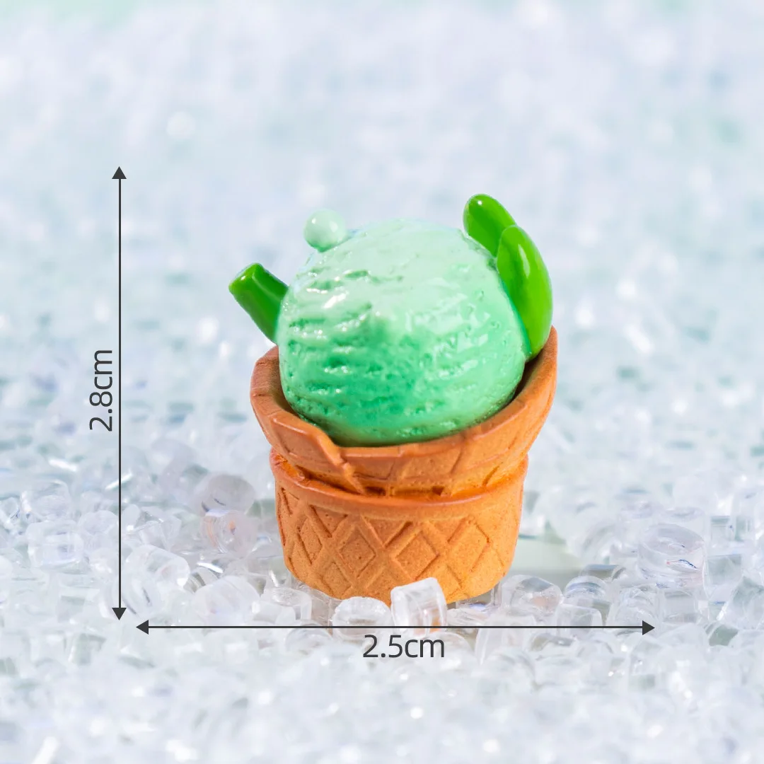 

6pcs Creative Ice Cream Cone Decorations Realistic Food Shaped Miniature Dessert Display Props For Home Restaurant Photography